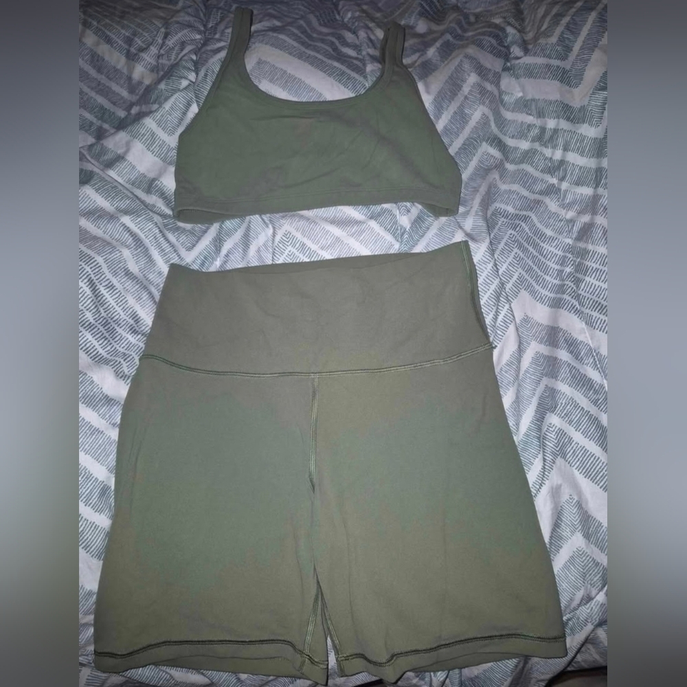 TNA Sports Bra And Biker Shorts